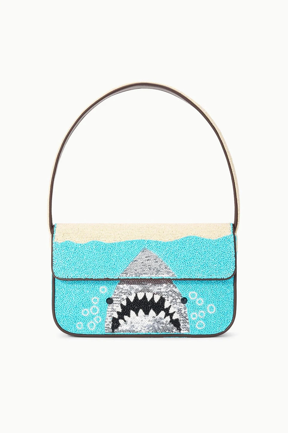 Staud Tommy Beaded Bag Great White