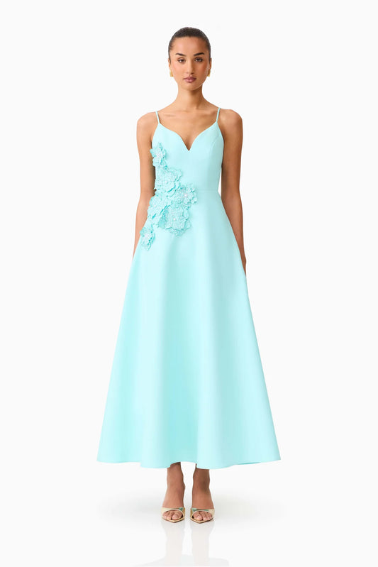 Elliat Stella A-Line Gown in Aqua Blue