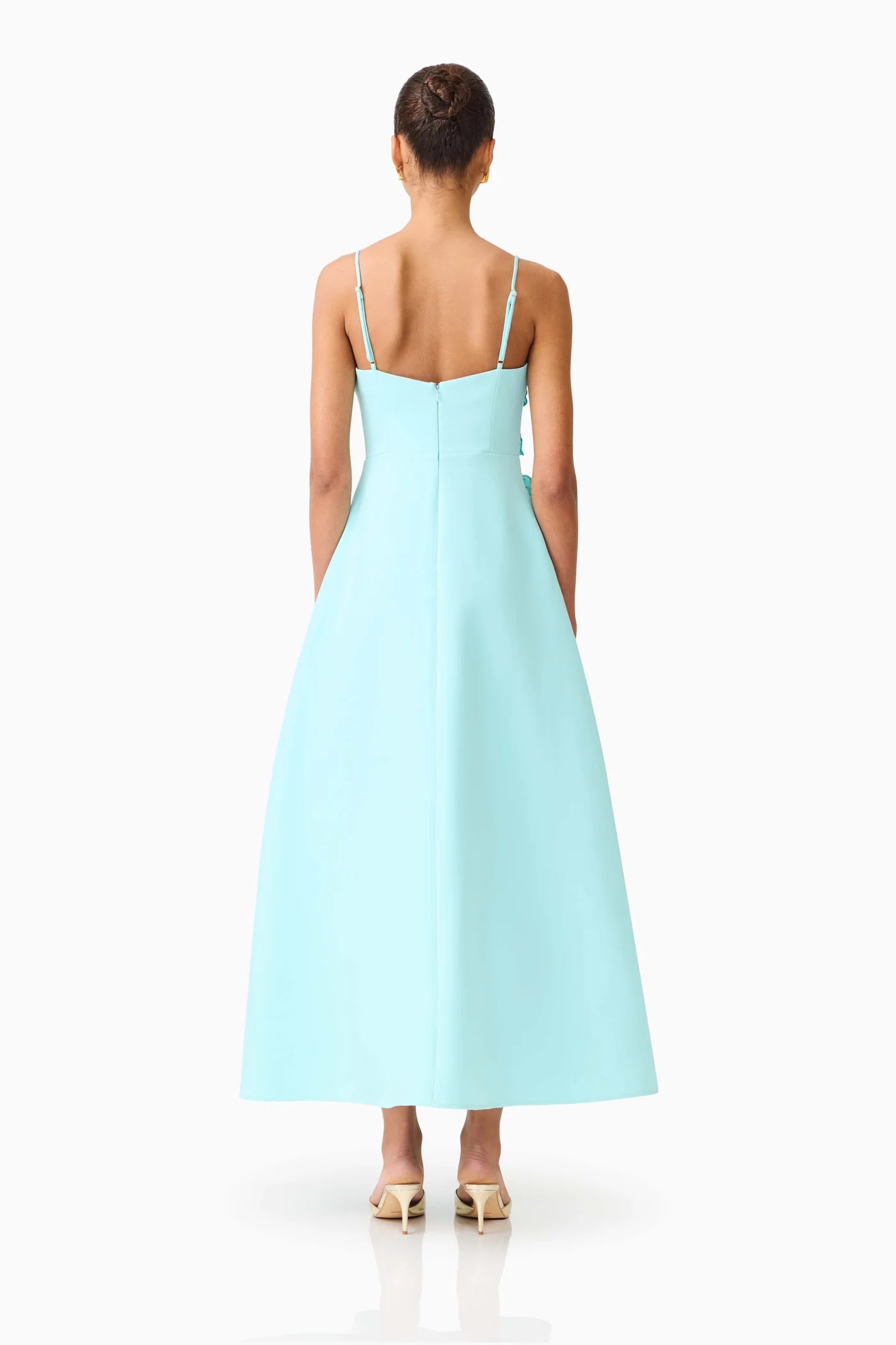 Elliat Stella A-Line Gown in Aqua Blue