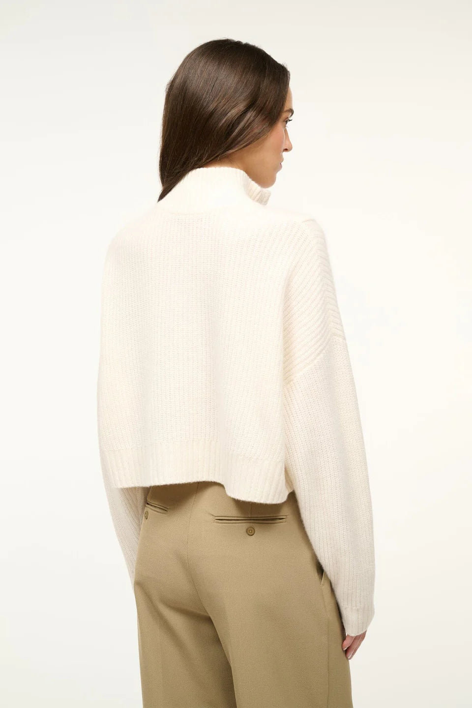 Model wearing Ivory Sweater