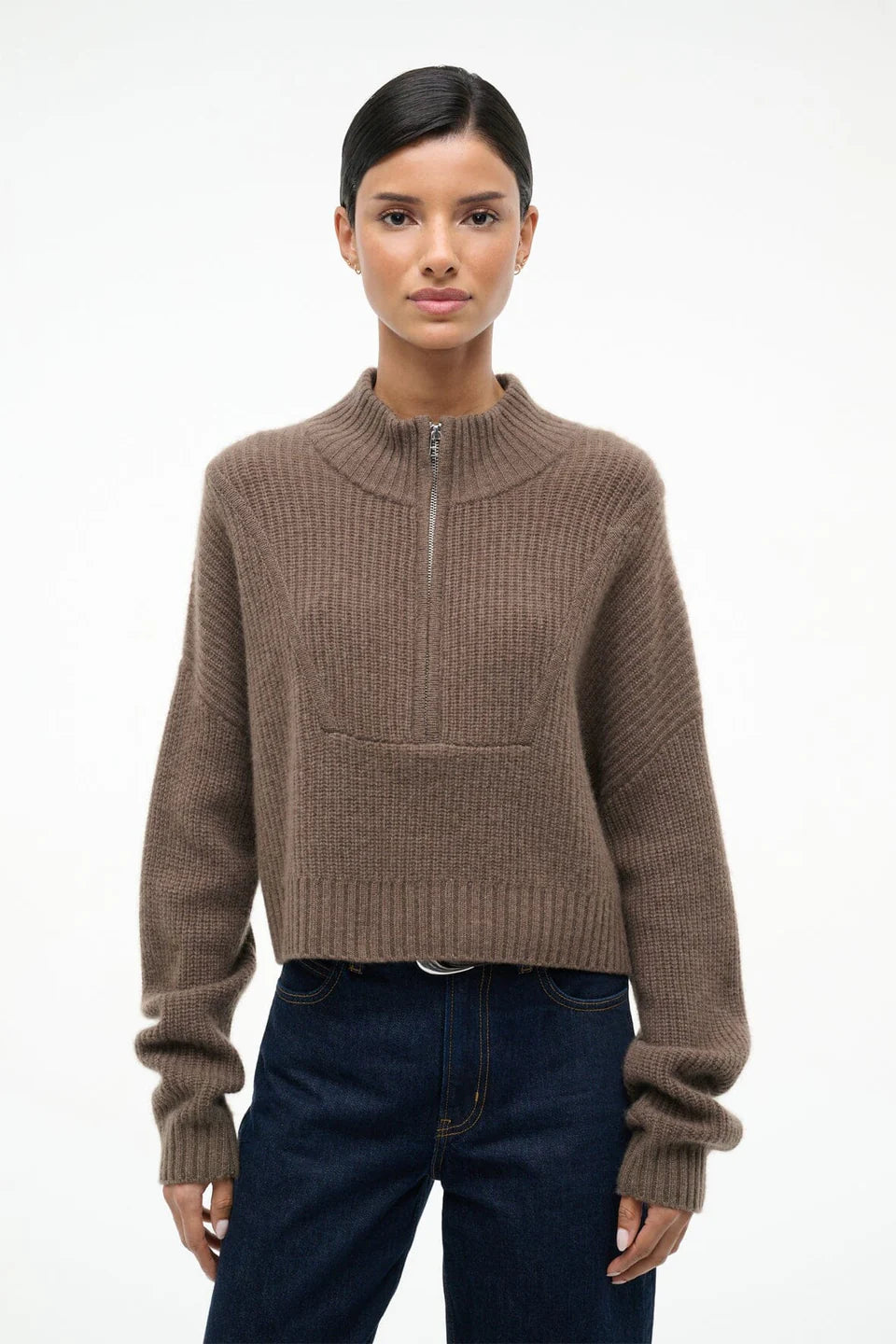 Model wearing Truffle Sweater