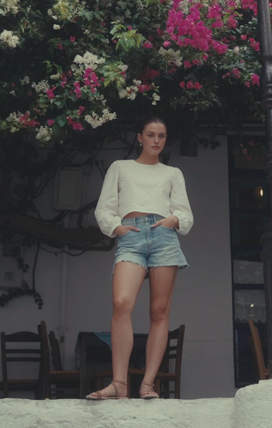 Z Supply Tatiana Poplin Top – Ivory